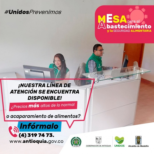 Abastecimiento de alimentos en Antioquia se ha garantizado a lo largo de la cuarentena