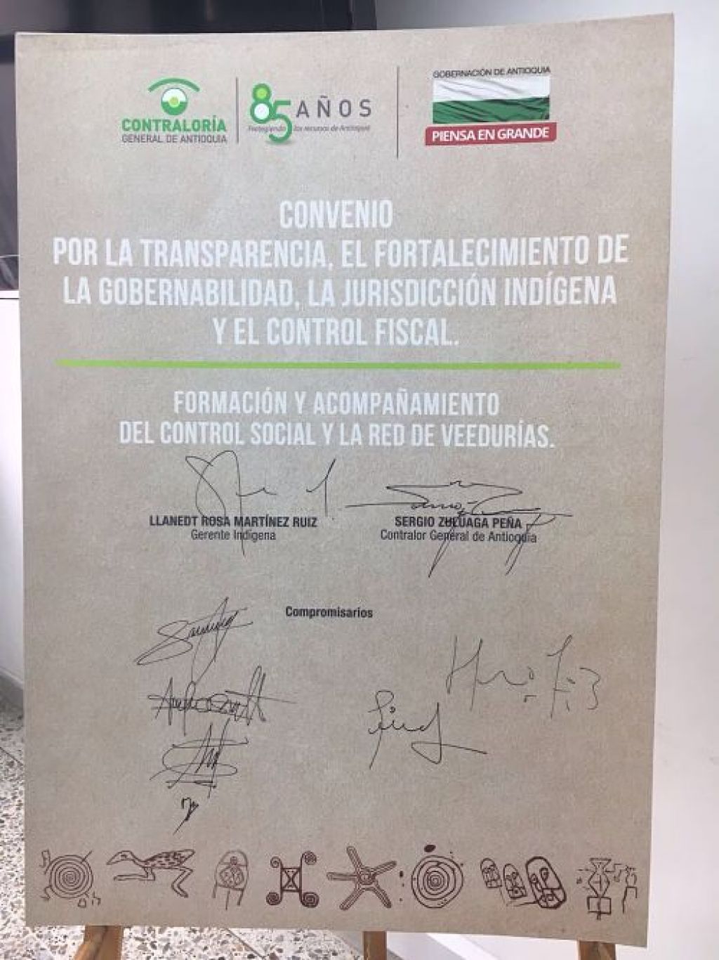 Firma convenio entre Contraloría y la Gerencia Indígena de Antioquia