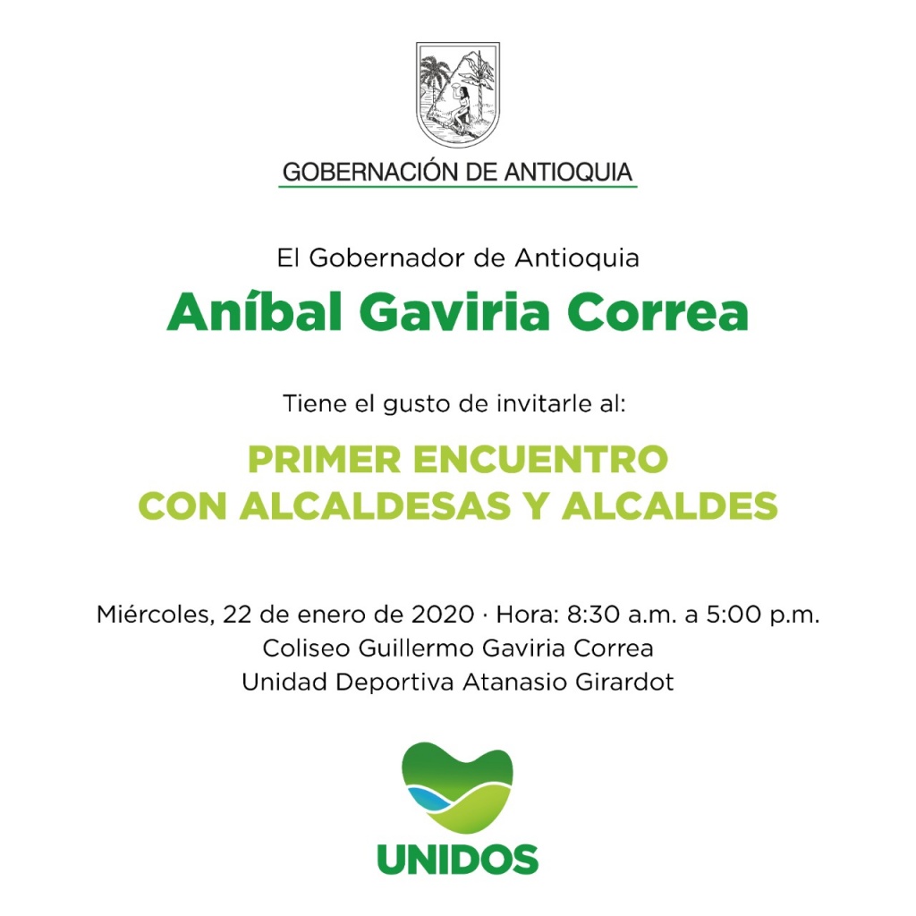 Este miércoles tendrá lugar el primer encuentro con alcaldesas y alcaldes del gobernador de Antioquia