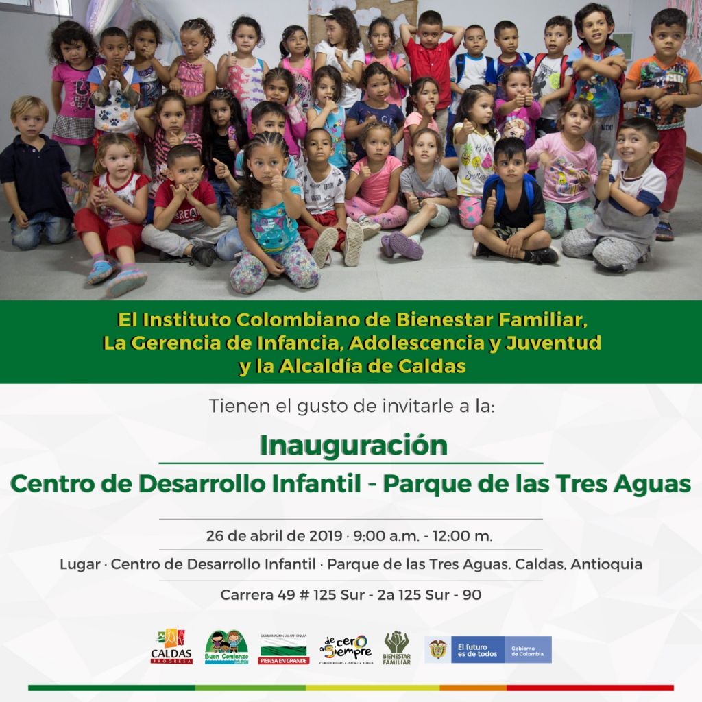 Inauguración: Centro de Desarrollo Infantil - Parque de las Tres Aguaas