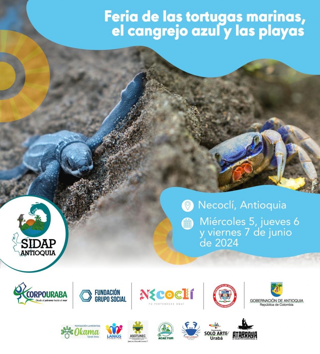 Gobernación de Antioquia celebra el Día Mundial del Medio Ambiente con la Feria de las tortugas marinas, el cangrejo azul y las playas