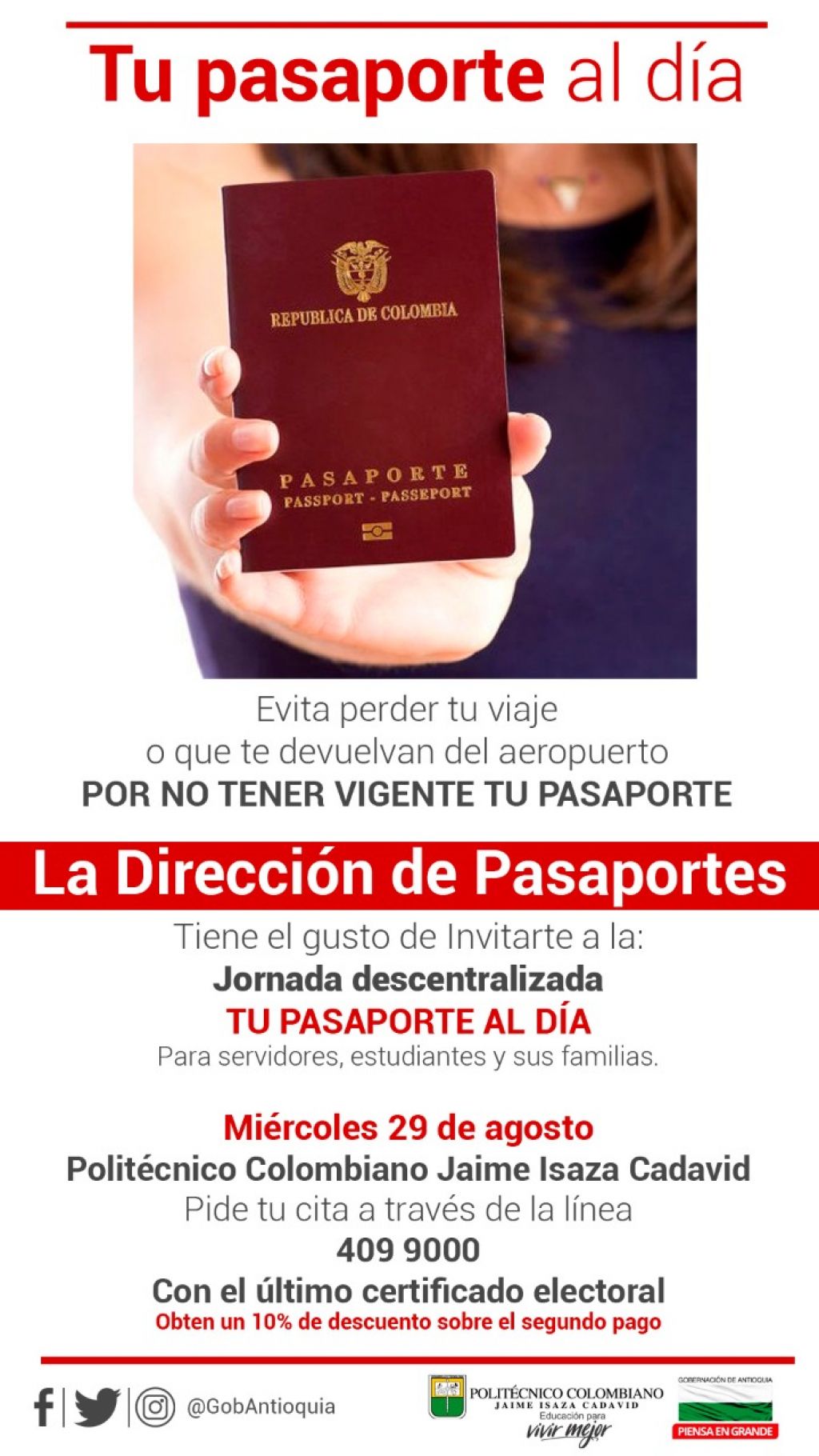 ¡Tu pasaporte al día!