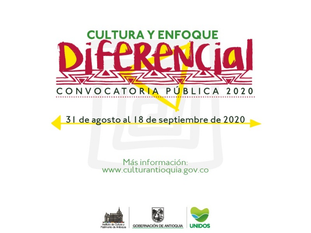 Abierta Convocatoria Pública “Cultura y Enfoque Diferencial 2020”