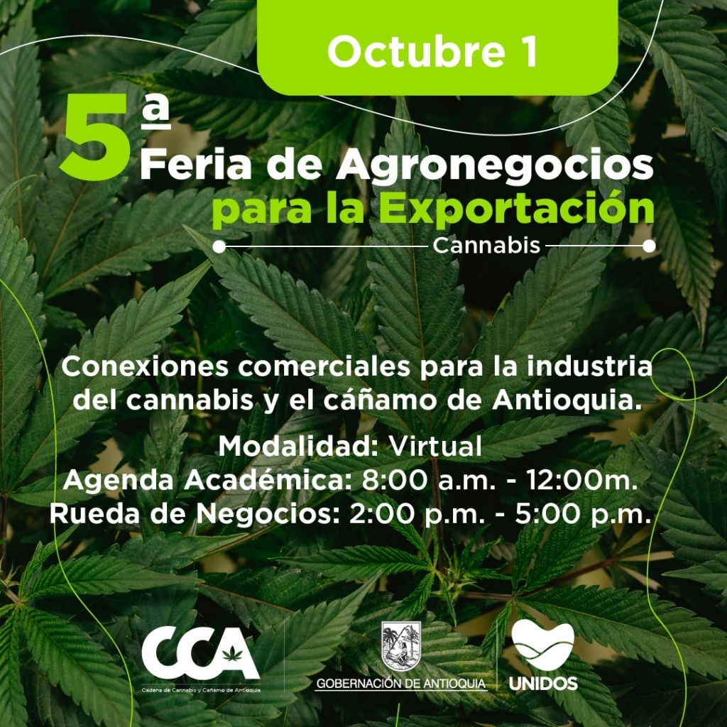Inscríbase y participe en la 5ta Feria de Agronegocios para la Exportación de Cannabis