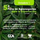 Inscríbase y participe en la 5ta Feria de Agronegocios para la Exportación de Cannabis