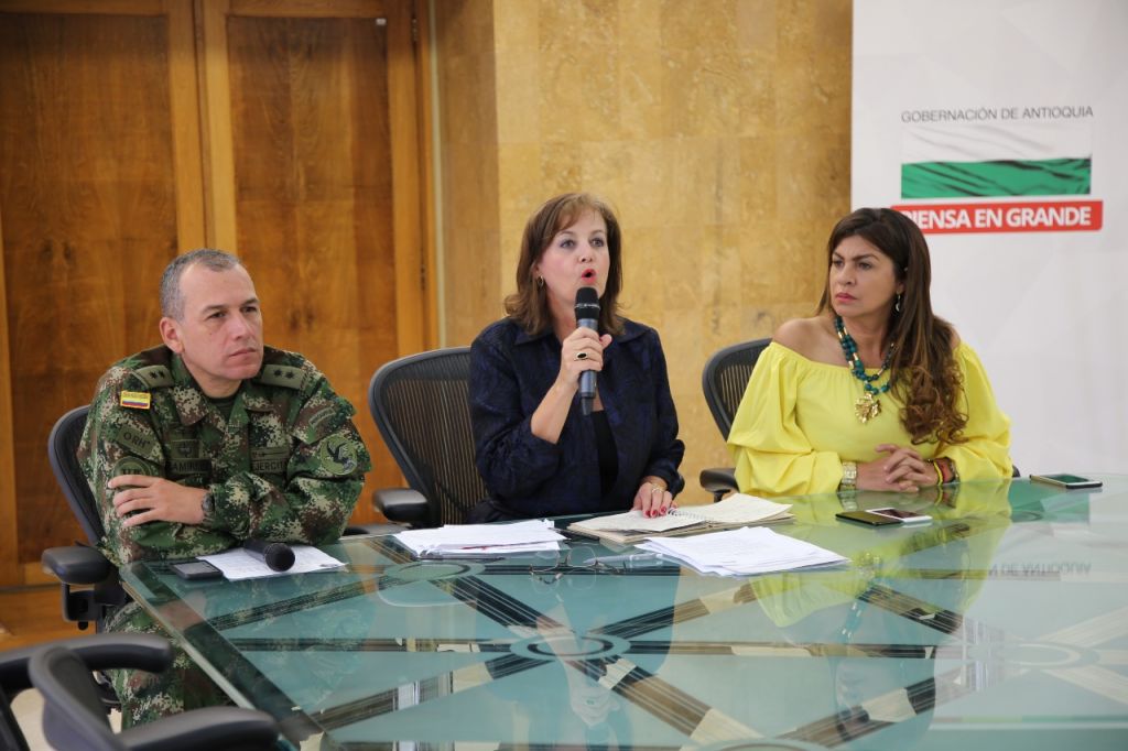 Secretaria de Gobierno Victoria Eugenia Ramírez en Consejo de seguridad
