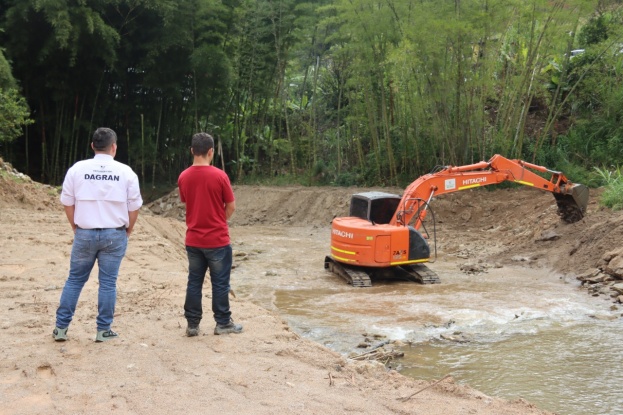 El Dagran inició el 2023 interviniendo con maquinaria municipios de Antioquia para mitigar el riesgo de desastres y apoyar en la atención de emergencias