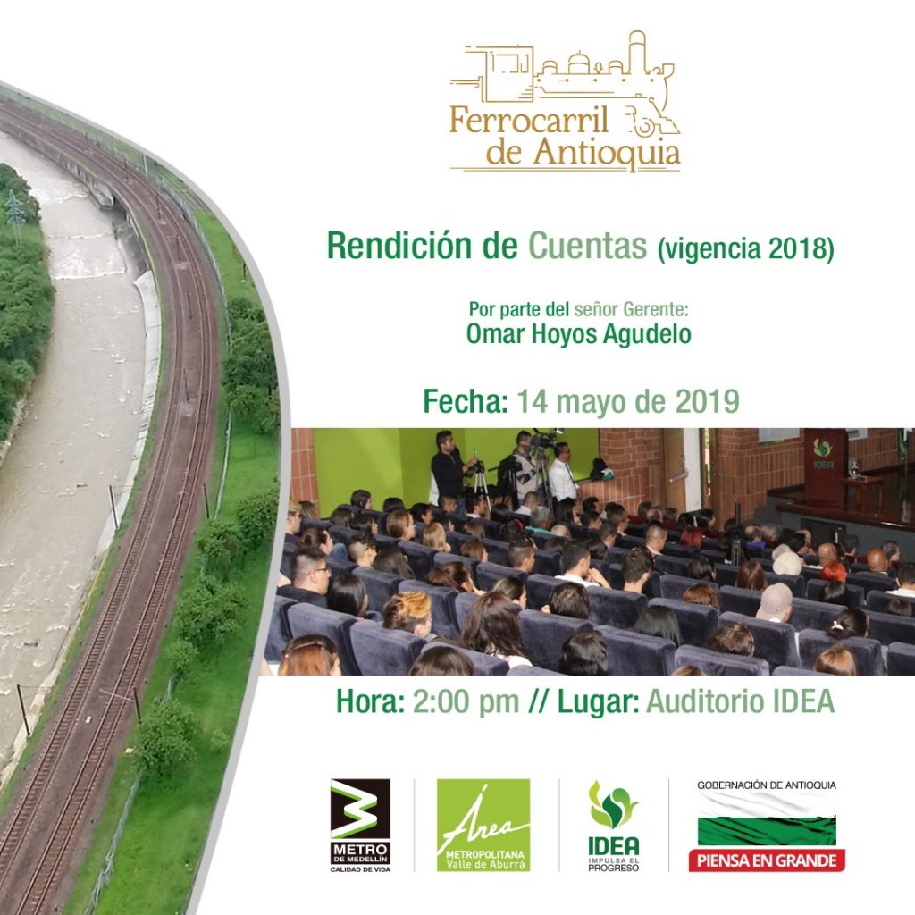 Invitación a la Rendición de Cuentas 2018 Ferrocaril de Antioquia
