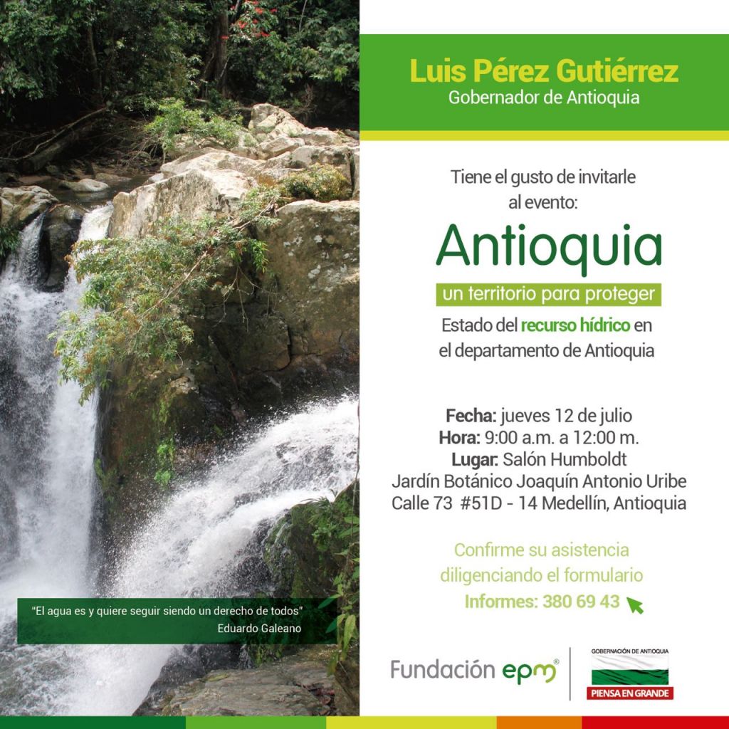 Antioquia continúa trabajando por la protección del recurso hídrico
