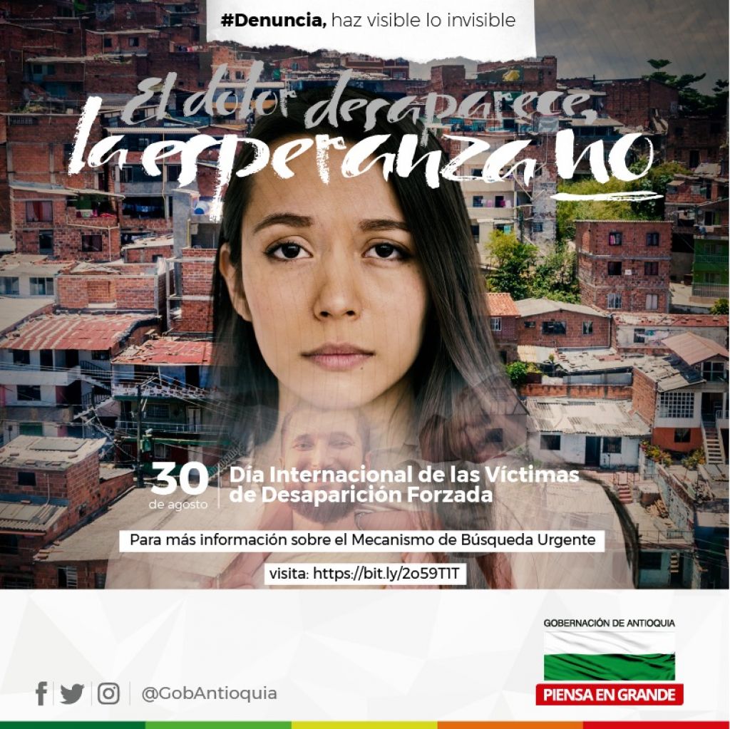 Antioquia conmemora el día internacional de las víctimas de desaparición forzada