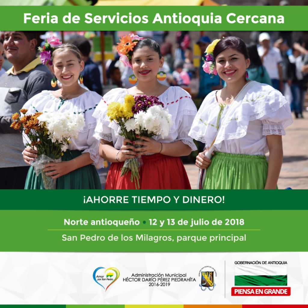 San Pedro de los Milagros recibe la Feria de servicios Antioquia Cercana