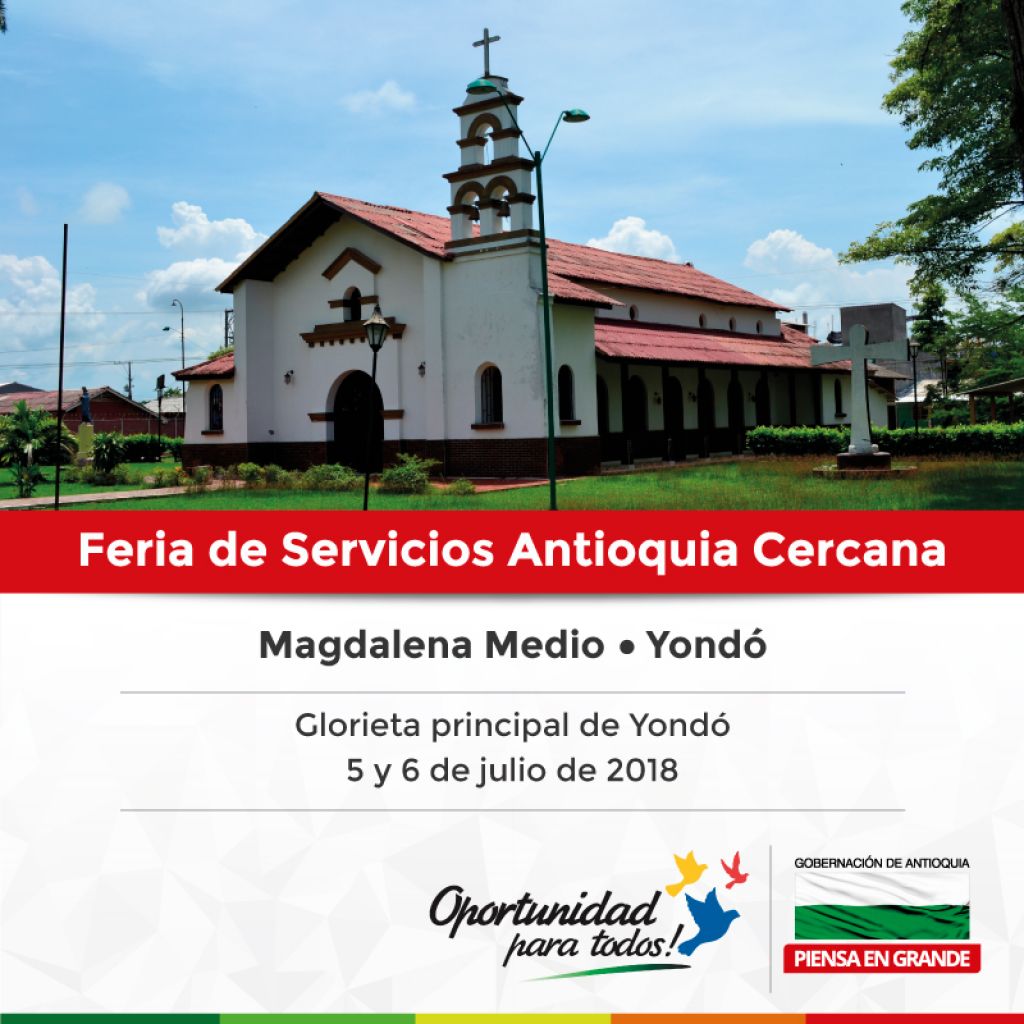 El Magdalena Medio antioqueño recibe la Feria de Servicios Antioquia Cercana