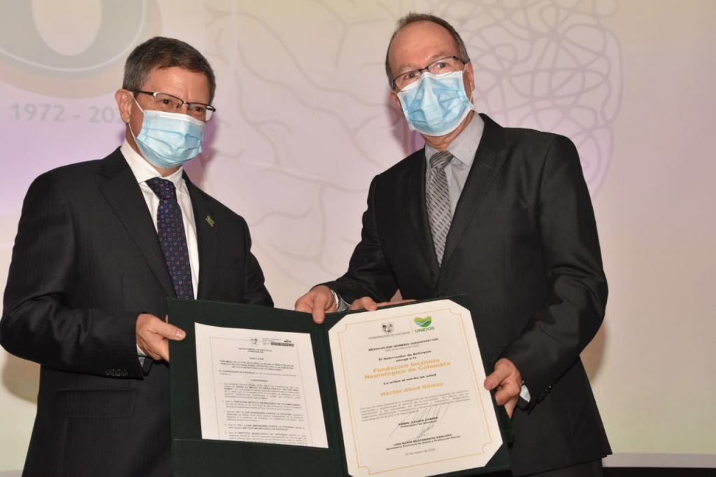 Gobernación de Antioquia otorgó la Orden al Mérito en Salud Pública “Héctor Abad Gómez” al Instituto Neurológico de Colombia