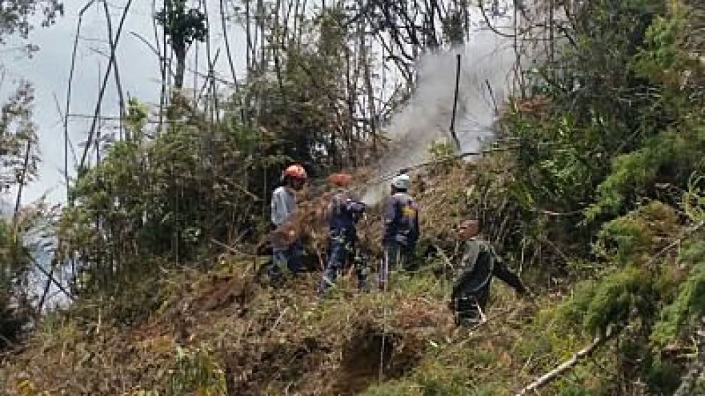 Cuatro situaciones críticas de incendios en los municipios de Antioquia.