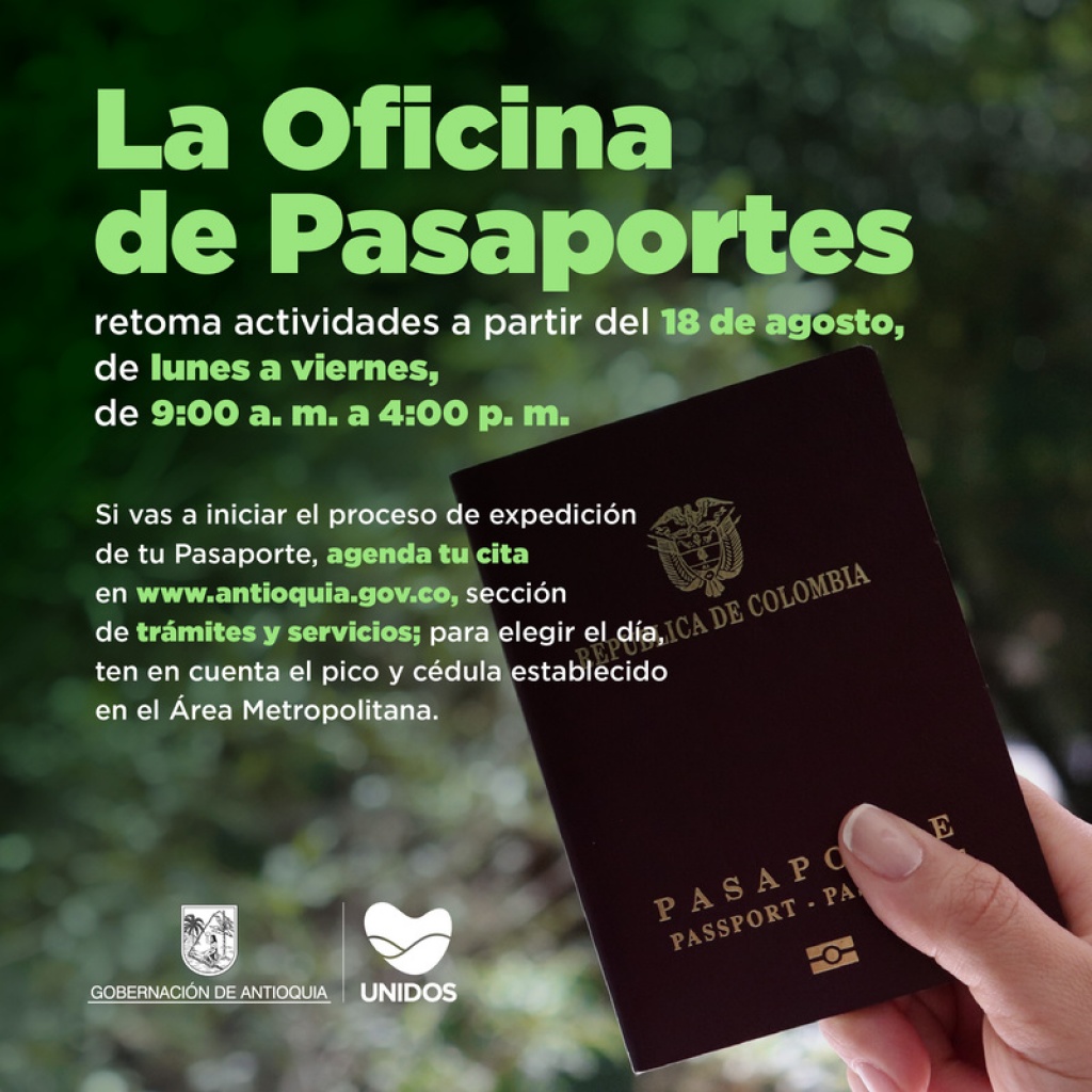 La Oficina de Pasaportes retoma actividades a partir del 18 de agosto