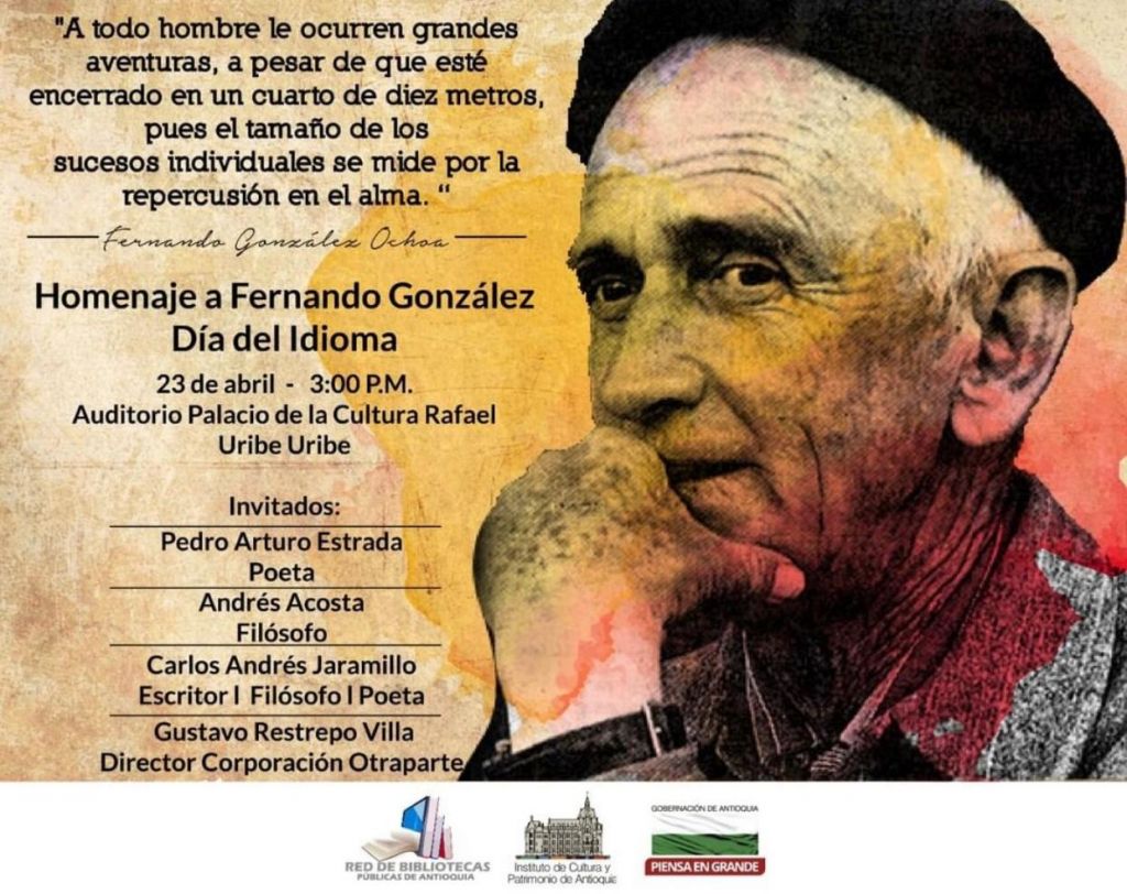 Invitación para mañana a Homenaje a Fernando González por el Día del Idioma