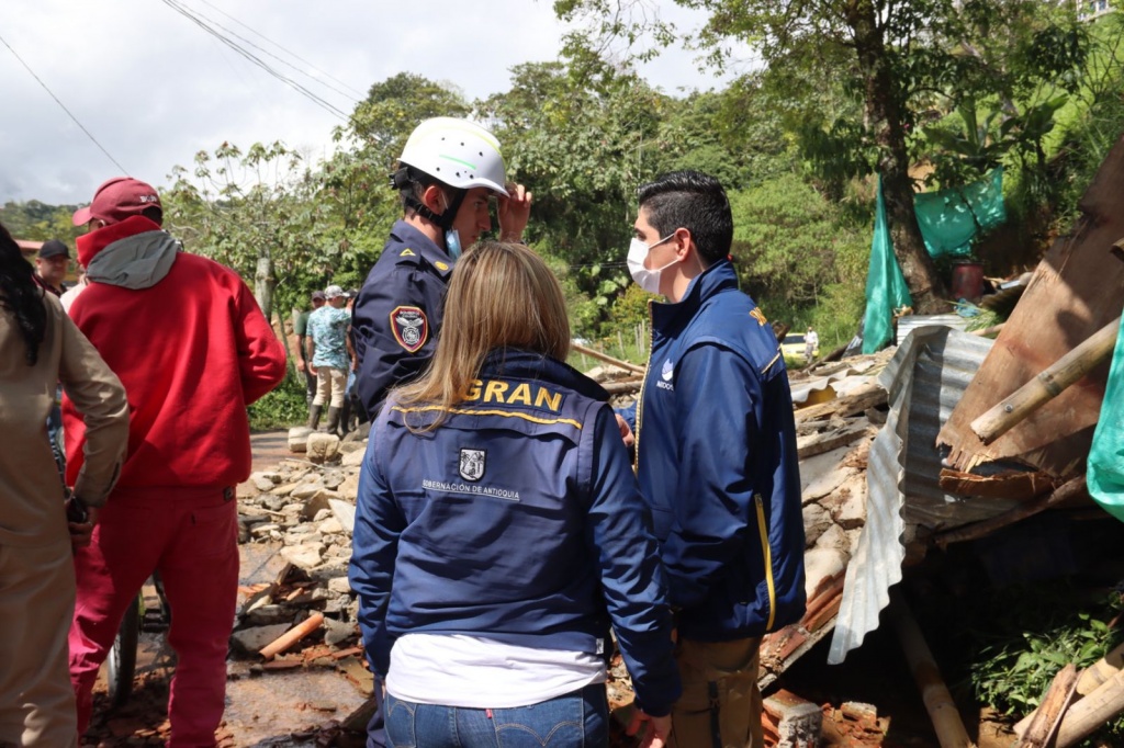 Por emergencia en Cocorná por las lluvias, una persona perdió la vida y tres resultaron heridas