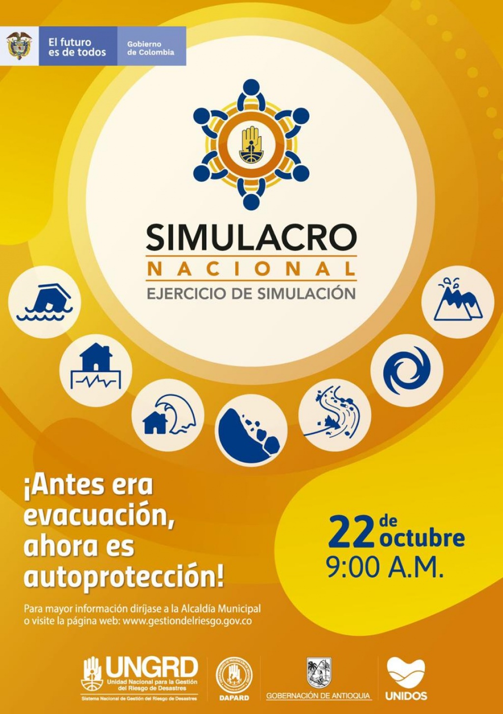 Mañana 125 municipios de Antioquia participarán del Simulacro Nacional, ejercicio de simulación 2020