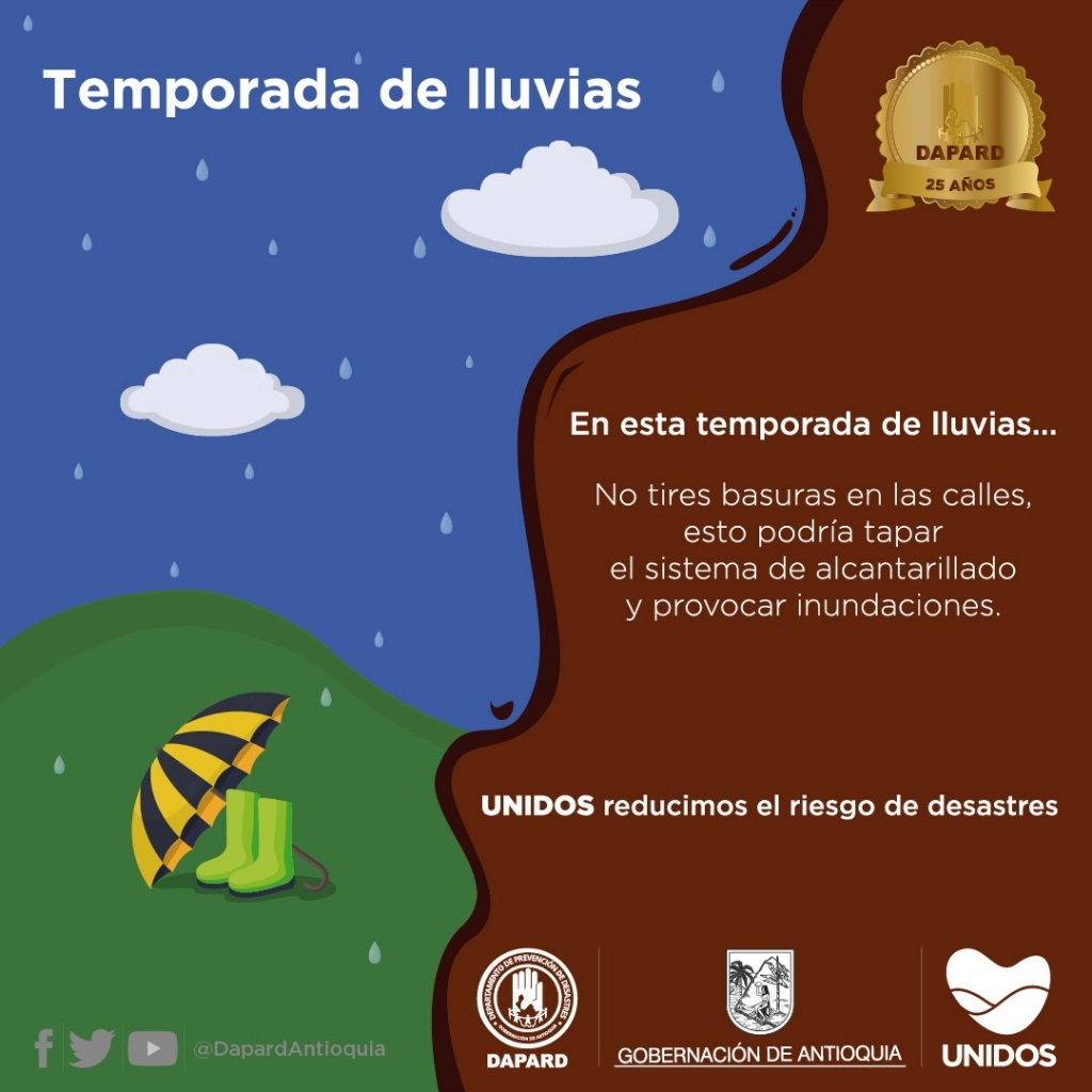 Antioquia se prepara para la segunda Temporada de Lluvias de 2020
