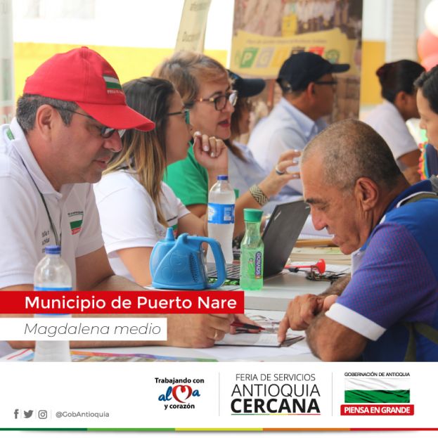 1.241 habitantes de Puerto Nare fueron beneficiados con los trámites y servicios de la Feria Antioquia Cercana