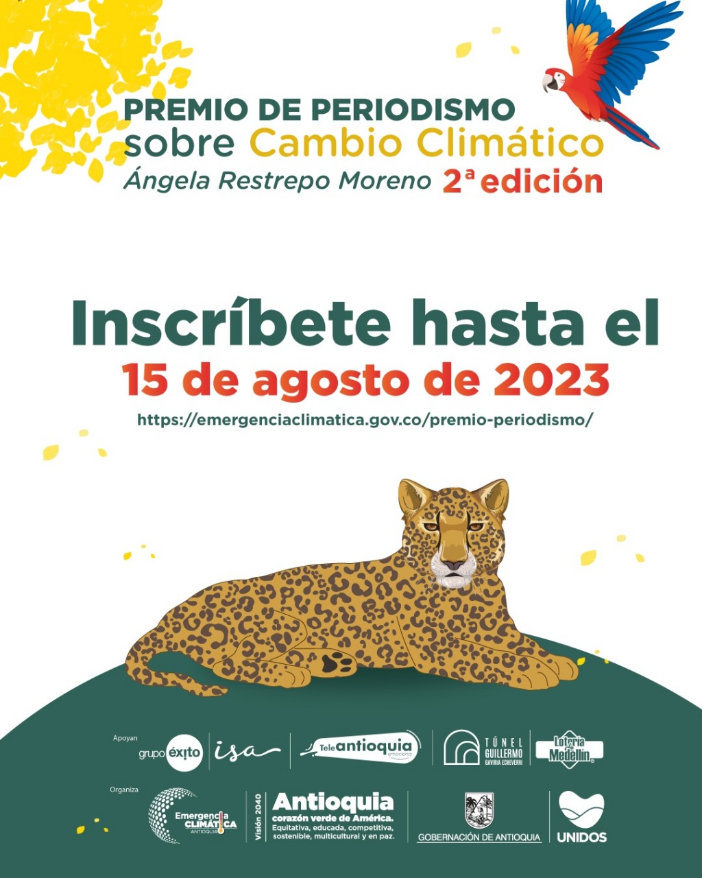 Hasta el 15 de agosto se encuentra abierta la convocatoria del Premio de Periodismo sobre Cambio Climático “Ángela Restrepo Moreno”