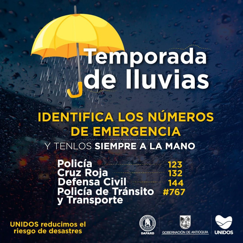 157 eventos se han presentado en Antioquia durante la segunda temporada de lluvias de 2020