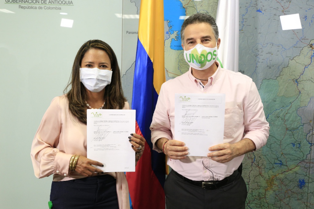 Gobernación de Antioquia a través de VIVA, firma convenio con el Comité de Cafeteros de Antioquia para la construcción y mejoramiento de vivienda y hábitat