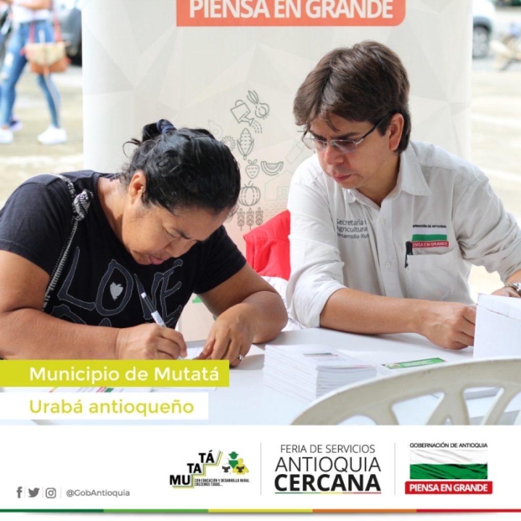 Antioquia Cercana brindó en el municipio de Mutatá los trámites y servicios de la Gobernación de Antioquia